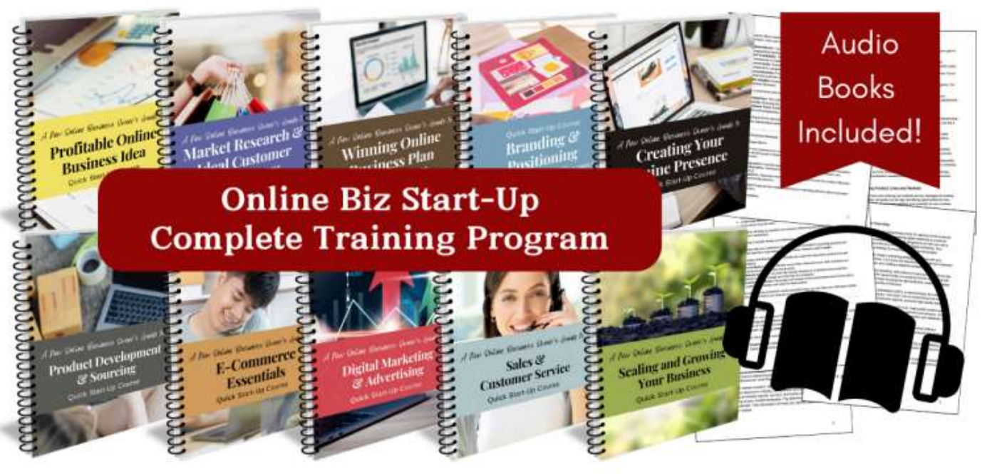 Online Course Overview Online Biz Start-Up<br />
Complete Training Program